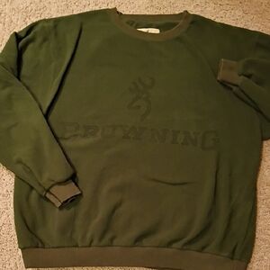Browning Men's Olive Crewneck Sweater